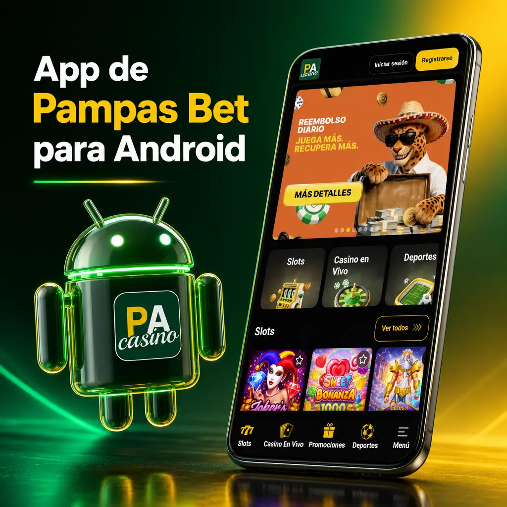 Descargá gratis la app APK de Pampas Bet para Android con casino y apuestas deportivas, compatible con Android 4.1 o superior.