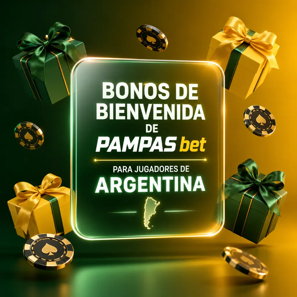 Bonos de bienvenida de Pampas bet para casino y apuestas deportivas en Argentina, con giros gratis y porcentaje extra.