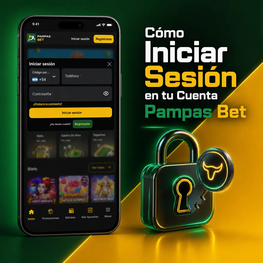 Pasos para iniciar sesión en Pampas Bet y acceder a tu saldo, apuestas activas y bonos disponibles