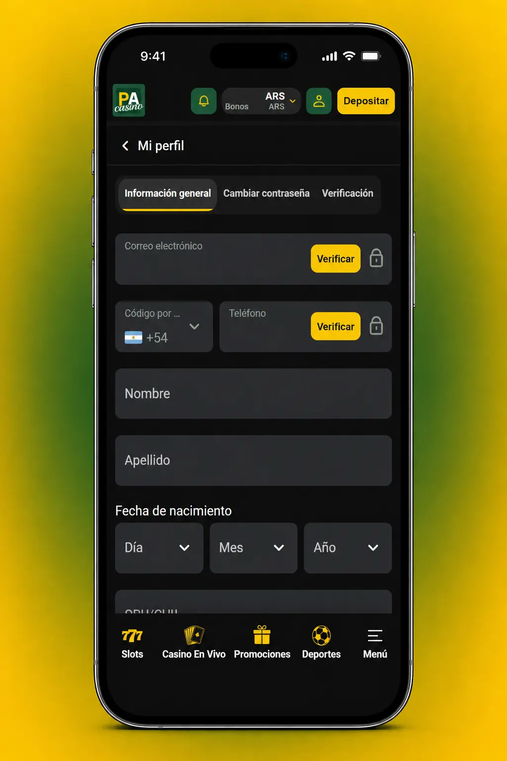 Pasos para verificar tu cuenta en Pampas Bet: subí DNI, comprobante de domicilio y confirmá tu método de pago.