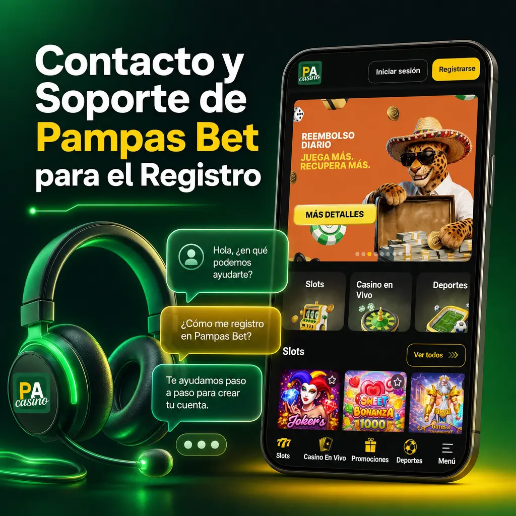 Soporte de Pampas Bet disponible 24/7 en Argentina para ayudarte con el registro: chat en vivo, WhatsApp, email y FAQ.