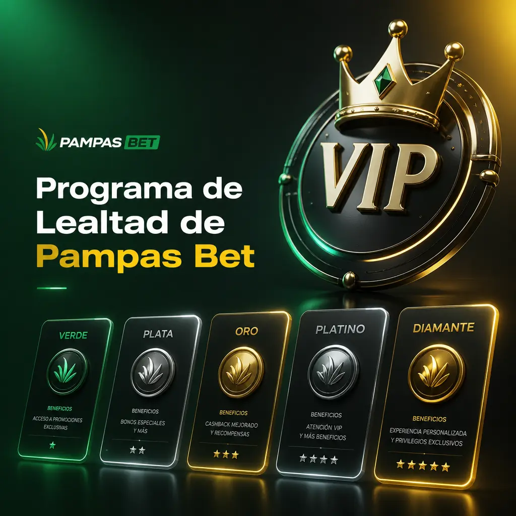 Club VIP de Pampas Bet: 5 niveles de lealtad con cashback creciente, gestor personal y beneficios exclusivos por apostar.