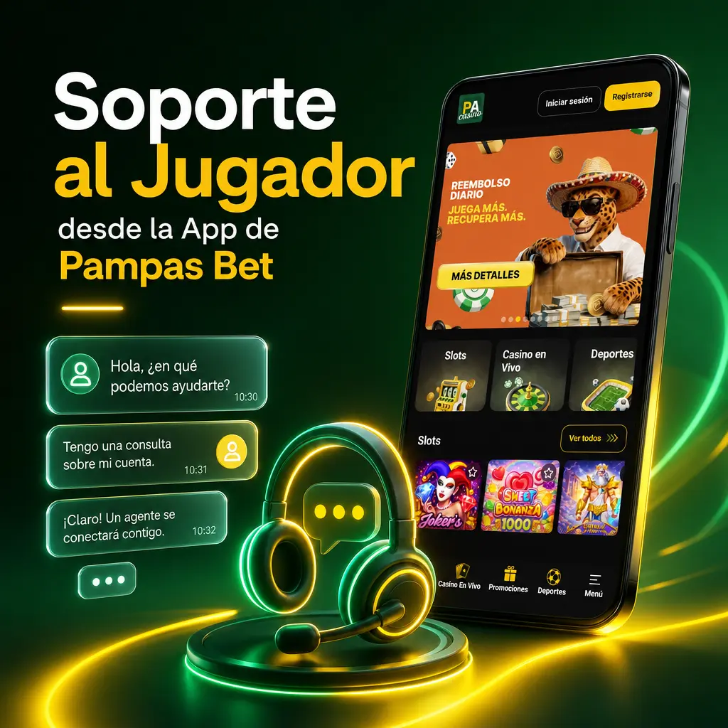 Soporte al jugador en la app de Pampas Bet: chat en vivo, WhatsApp, correo y preguntas frecuentes 24/7 en Argentina.