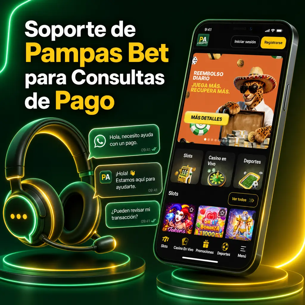 Soporte de Pampas Bet disponible las 24 horas para resolver consultas sobre depósitos y retiros de pago.